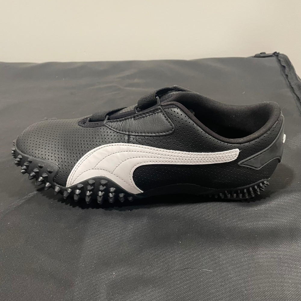 Puma Mostro Perf Black White Perforated Leather Sneakers 397331-02 Mens 9.5